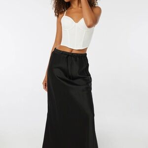 Black Satin/ slip Maxi Skirt Ardene / Maxi/Midi Medium. NYE/ Holiday/ Glam/ Chic